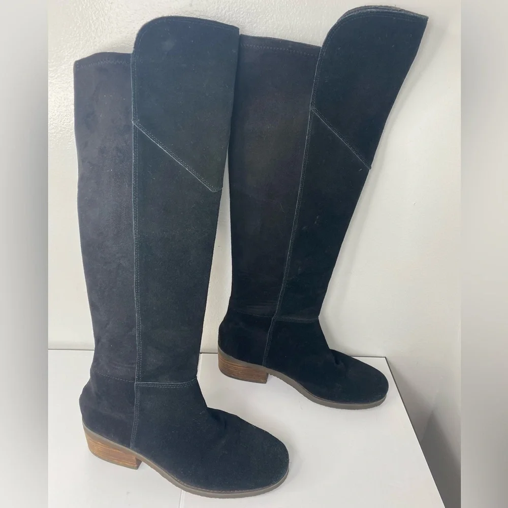 Lucky Brand Black Suede Over-the-Knee Boots